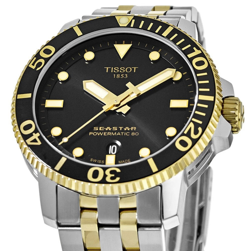  Shop Authentic Tissot Seastar 1000 Powermatic 80 Black Dial Two Tone Steel Strap Watch For Men - T120.407.22.051.00 - Luxxuri