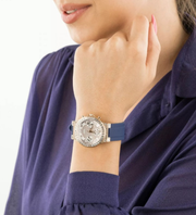  Shop Authentic Guess Moonlight Diamonds White Dial Blue Rubber Strap Watch for Women - GW0257L3 - Luxxuri