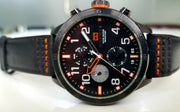  Shop Authentic Tommy Hilfiger Trent Multifunction Black Dial Black Leather Strap Watch for Men - 1791136 - Luxxuri
