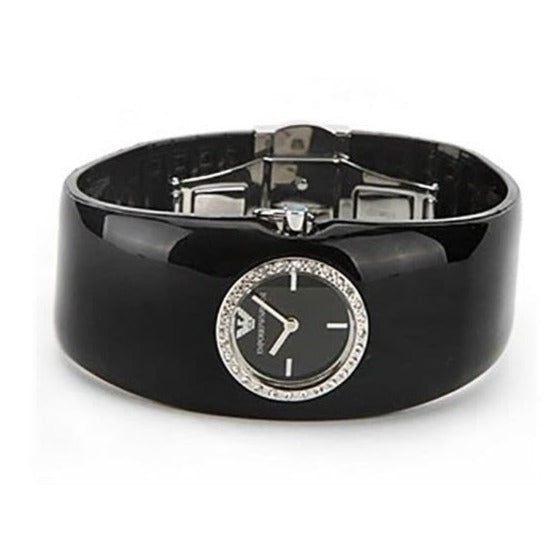  Shop Authentic Emporio Armani Casual Analog Black Dial Black Leather Strap Watch For Women - AR0739 - Luxxuri