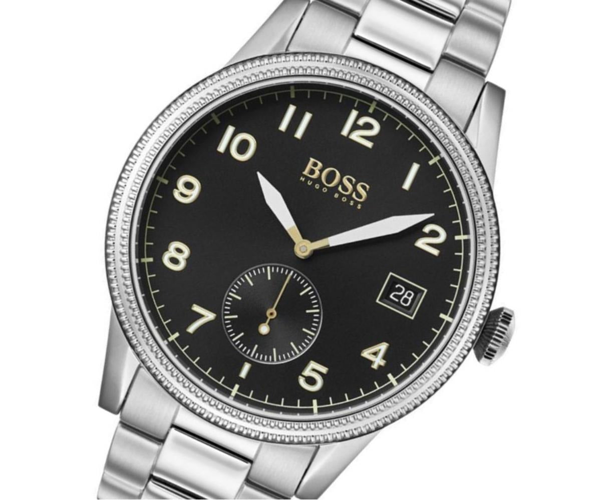 Shop Authentic Hugo Boss Legacy Black Dial Silver Steel Strap Watch for Men - 1513671 - Luxxuri