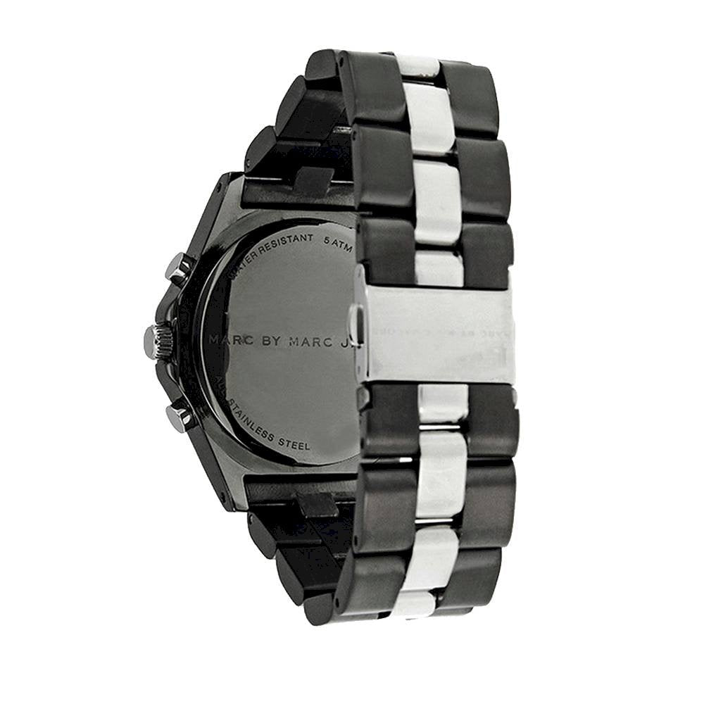  Shop Authentic Marc Jacobs Blade Chronograph Black Dial Two Tone Steel Strap Watch for Women - MBM3179 - Luxxuri