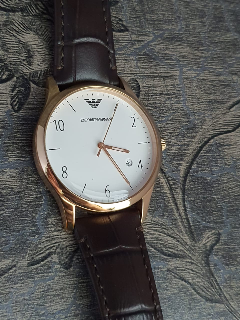  Shop Authentic Emporio Armani Beta Chronograph White Dial Brown Leather Strap Watch For Men - AR1915 - Luxxuri