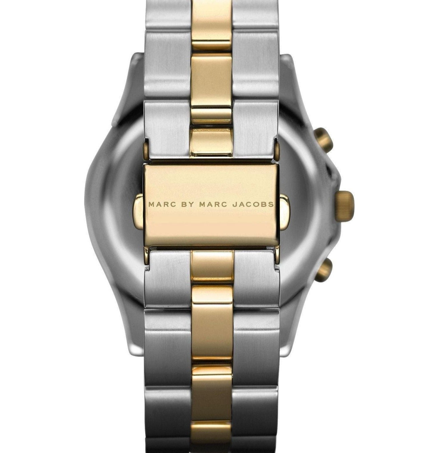  Shop Authentic Marc Jacobs Blade Chronograph Silver Dial Two Tone Steel Strap Watch for Women - MBM3177 - Luxxuri