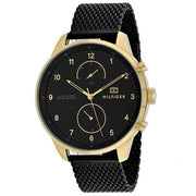  Shop Authentic Tommy Hilfiger Chase Quartz Black Dial Black Mesh Bracelet Watch for Men - 1791580 - Luxxuri