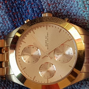  Shop Authentic Marc Jacobs Peeker Chronograph Rose Gold Dial Rose Gold Steel Strap Watch for Women - MBM3394 - Luxxuri