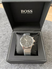  Shop Authentic Hugo Boss Companion Black Dial Silver Steel Strap Watch for Men - 1513652 - Luxxuri