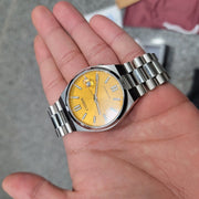  Shop Authentic Citizen Tsuyosa Automatic Yellow Dial Silver Steel Strap Watch for Men - NJ0150-81Z - Luxxuri