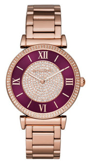  Shop Authentic Michael Kors Catlin Quartz Rose Gold Dial Rose Gold Steel Strap Watch For Women - MK3412 - Luxxuri