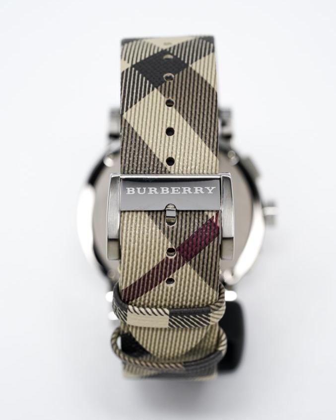  Shop Authentic Burberry The City Smoke Dial Checked Brown Leather Strap Watch for Men - BU9358 - Luxxuri