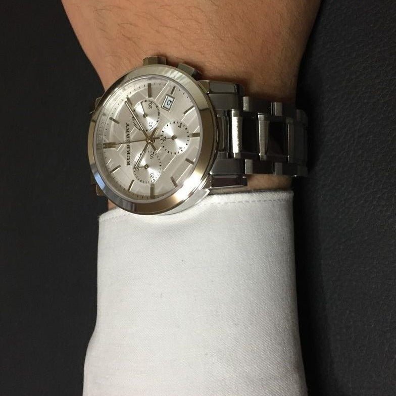  Shop Authentic Burberry The City White Dial Silver Steel Strap Watch for Men - BU9750 - Luxxuri