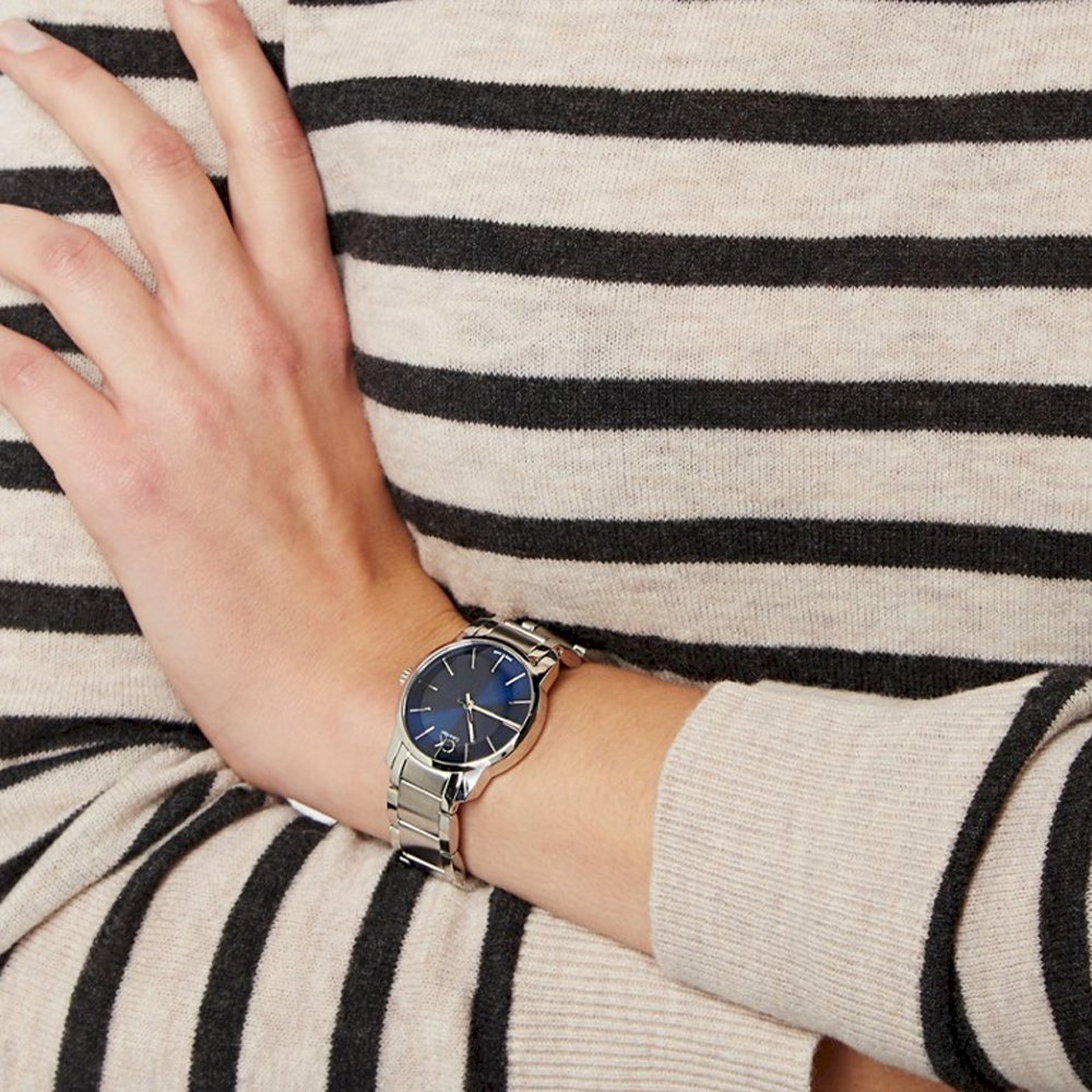  Shop Authentic Calvin Klein City Blue Dial Silver Steel Strap Watch for Women - K2G2314N - Luxxuri