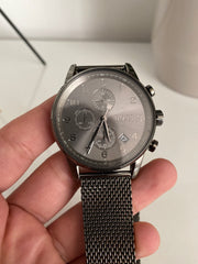  Shop Authentic Hugo Boss Navigator Grey Dial Grey Mesh Bracelet Watch for Men - 1513674 - Luxxuri