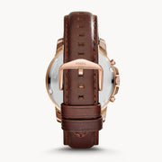  Shop Authentic Fossil Grant Chronograph White Dial Brown Leather Strap Watch for Men - FS4991 - Luxxuri