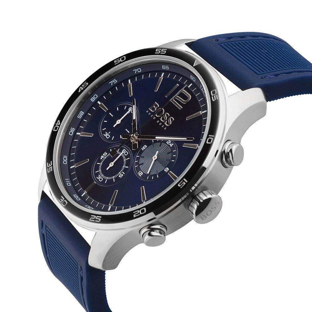  Shop Authentic Hugo Boss Professional Chronograph Blue Dial Blue Silicone Strap Watch for Men - 1513526 - Luxxuri