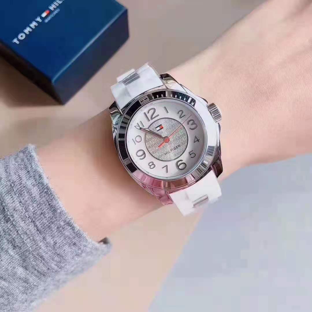  Shop Authentic Tommy Hilfiger K2 White Dial White Rubber Strap Watch for Women - 1781306 - Luxxuri