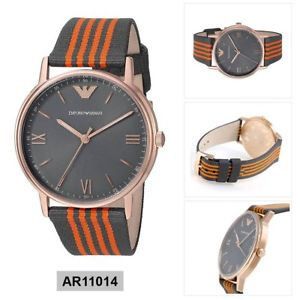  Shop Authentic Emporio Armani Kappa Quartz Grey Dial Two Tone Nylon Strap Watch For Men - AR11014 - Luxxuri