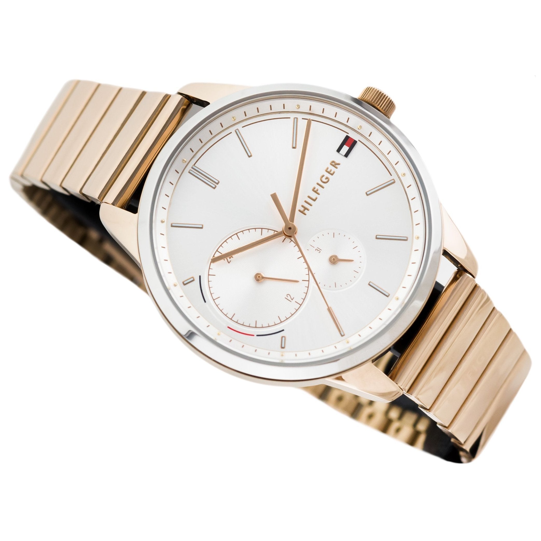  Shop Authentic Tommy Hilfiger Brooke Silver Dial Rose Gold Steel Strap Watch for Women - 1782021 - Luxxuri