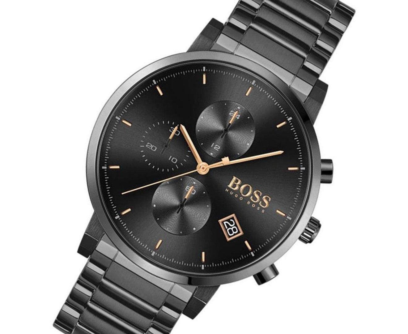  Shop Authentic Hugo Boss Integrity Black Dial Black Steel Strap Watch for Men - 1513780 - Luxxuri