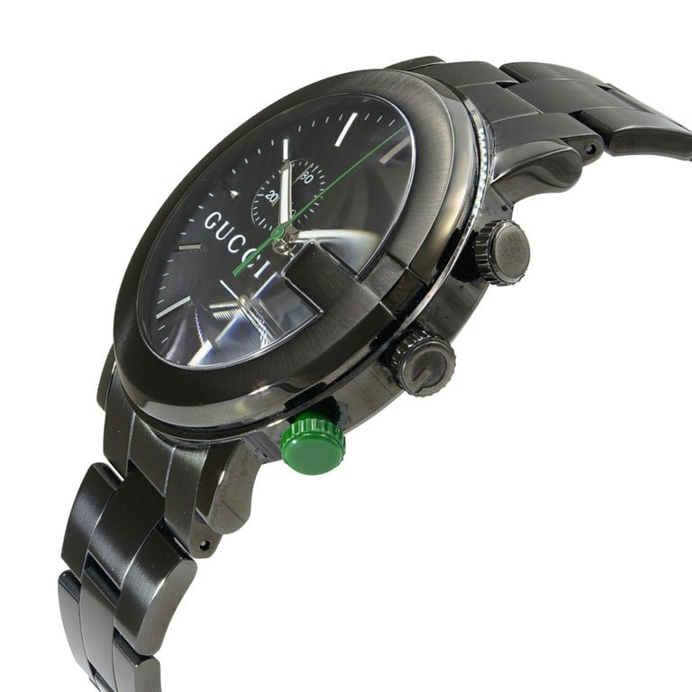 Shop Authentic Gucci G Chrono Black Dial Black Steel Strap Watch For Men - YA101331 - Luxxuri