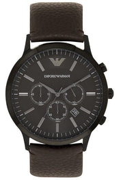  Shop Authentic Emporio Armani Sportivo Black Dial Brown Leather Strap Watch For Men - AR2462 - Luxxuri