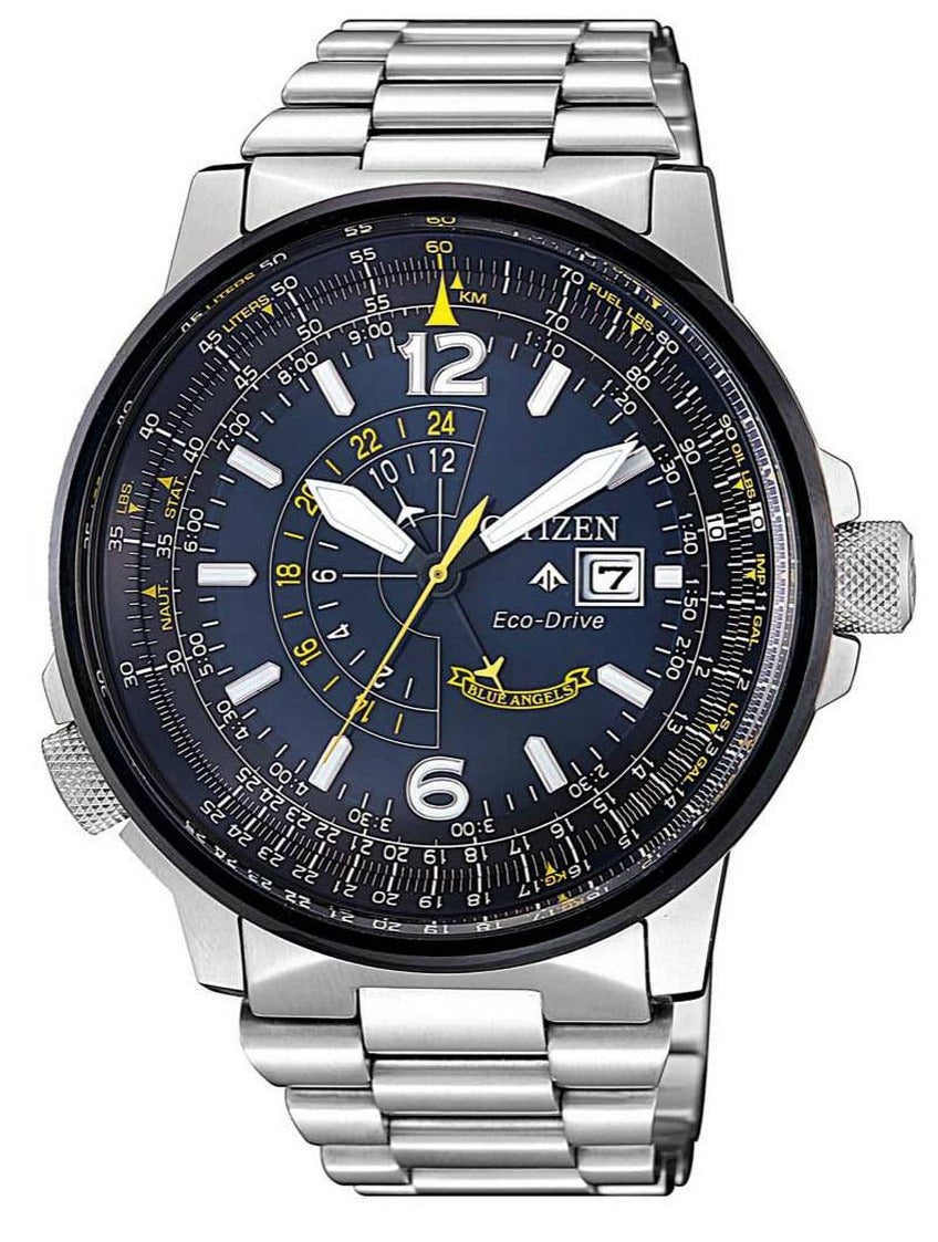  Shop Authentic Citizen Promaster Nighthawk Eco Drive Navy Blue Dial Silver Steel Strap Watch For Men - BJ7006-56L - Luxxuri