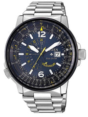  Shop Authentic Citizen Promaster Nighthawk Eco Drive Navy Blue Dial Silver Steel Strap Watch For Men - BJ7006-56L - Luxxuri
