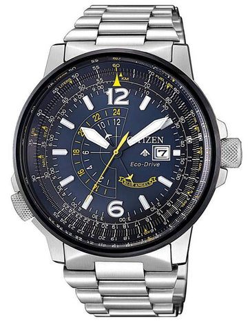  Shop Authentic Citizen Promaster Nighthawk Eco Drive Navy Blue Dial Silver Steel Strap Watch For Men - BJ7006-56L - Luxxuri