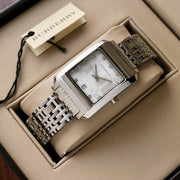  Shop Authentic Burberry Heritage Diamond White Dial Silver Stainless Steel Strap Watch for Women - BU1583 - Luxxuri
