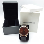  Shop Authentic Emporio Armani Luigi Classic Brown Dial Brown Leather Strap Watch For Men - AR2503 - Luxxuri