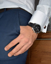  Shop Authentic Hugo Boss Champion Black Dial Black Leather Strap Watch for Men - 1513816 - Luxxuri