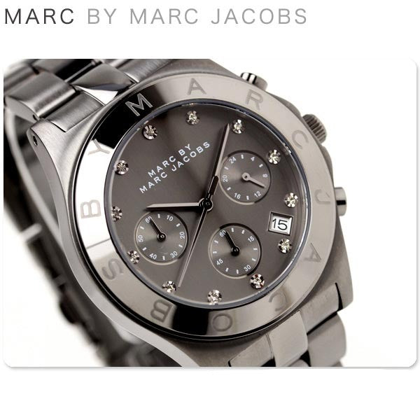  Shop Authentic Marc Jacobs Blade Chronograph Black Dial Black Steel Strap Watch for Women - MBM3103 - Luxxuri