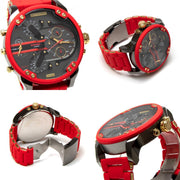  Shop Authentic Diesel Mr Daddy 2.0 Chronograph Grey Dial Red Rubber Strap Watch For Men - DZ7430 - Luxxuri
