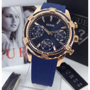  Shop Authentic Guess Analog Quartz Blue Dial Blue Rubber Strap Watch For Women - W0562L3 - Luxxuri