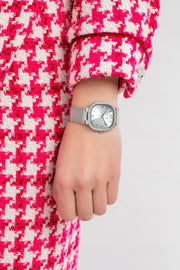  Shop Authentic Guess Tapestry Diamonds Silver Dial Silver Mesh Bracelet Watch for Women - GW0354L1 - Luxxuri