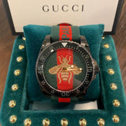  Shop Authentic Gucci Dive Green & Red Dial Green & Red Nylon Strap Watch For Men - YA136216 - Luxxuri