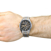  Shop Authentic Hugo Boss Grand Prix Black Dial Two Tone Steel Strap Watch for Men - 1513473 - Luxxuri