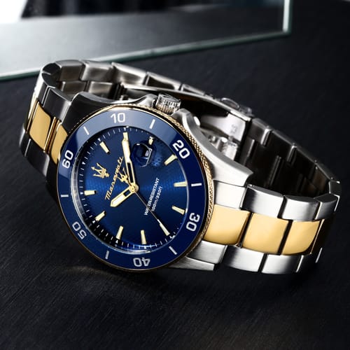  Shop Authentic Maserati Competizione Automatic Blue Dial Two Tone Steel Strap Watch For Men - R8823100001 - Luxxuri