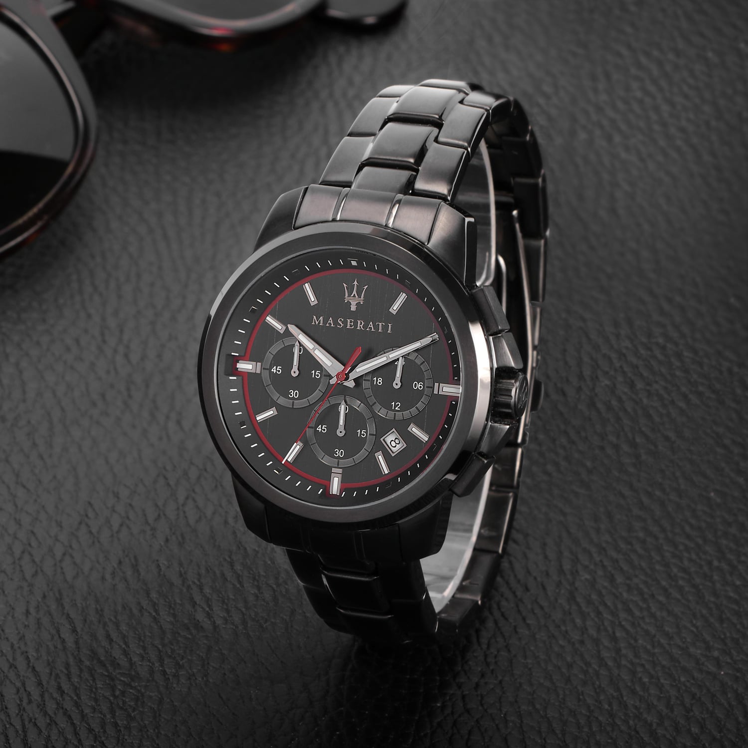  Shop Authentic Maserati Successo 44mm Black Dial Black Steel Strap Watch For Men - R8873621014 - Luxxuri
