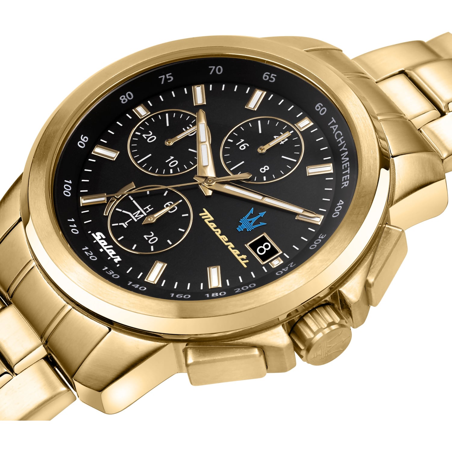  Shop Authentic Maserati Successo Black Dial Gold Stainless Steel Watch For Men - R8873645002 - Luxxuri