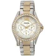  Shop Authentic Fossil Riley White Dial Two Tone Steel Strap Watch for Women - ES3204 - Luxxuri