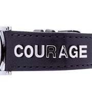  Shop Authentic Versace V-Circle Black Manifesto Courage Quartz Silver Dial Black Leather Strap Watch for Men - VBQ080017 - Luxxuri