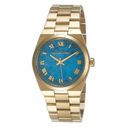  Shop Authentic Michael Kors Channing Turquoise Dial Gold Steel Strap Watch For Women - MK5894 - Luxxuri