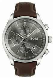  Shop Authentic Hugo Boss Grand Prix Grey Dial Brown Leather Strap Watch for Men -  1513476 - Luxxuri