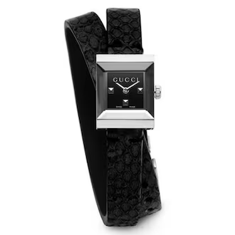  Shop Authentic Gucci G-Frame Black Dial Black Leather Strap Watch For Women - YA128526 - Luxxuri