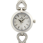  Shop Authentic Bulova Crystals White Dial Silver Steel Strap Watch for Women - 96X114 - Luxxuri