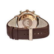  Shop Authentic Emporio Armani Classic Chronograph Brown Dial Brown Leather Strap Watch For Men - AR0387 - Luxxuri
