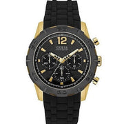  Shop Authentic Guess Caliber Chronograph Black Dial Black Rubber Strap Watch for Men - W0864G3 - Luxxuri