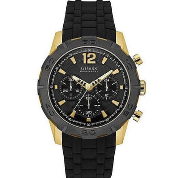  Shop Authentic Guess Caliber Chronograph Black Dial Black Rubber Strap Watch for Men - W0864G3 - Luxxuri