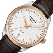  Shop Authentic Tissot T Classic PR 100 Quartz White Dial Brown Leather Strap Watch for Men - T101.410.26.031.00 - Luxxuri